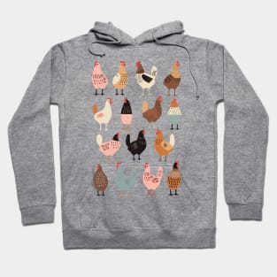 Feathered Fashion: Vintage Chicken Vibes Tee Hoodie